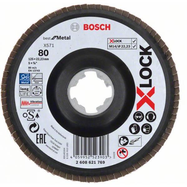 Lamellrondeller Bosch Best for Metal X571; X-Lock; 115 mm; K120