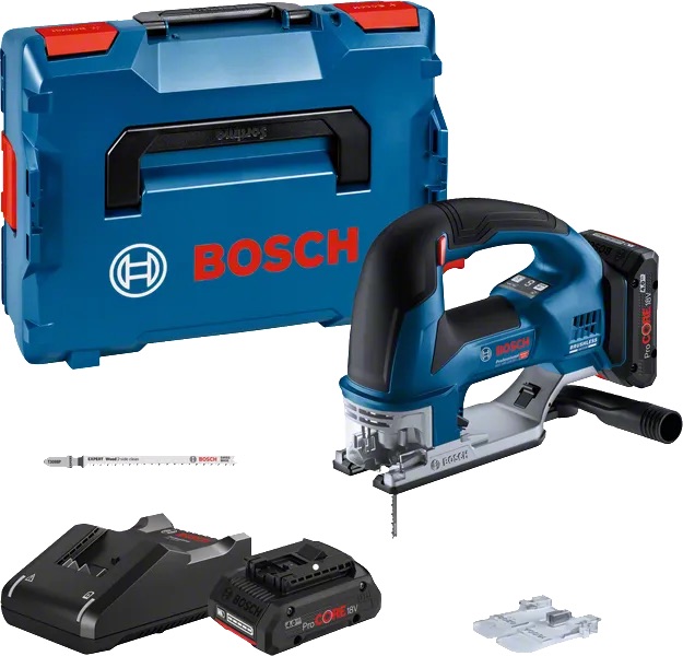 Batteridrevet stikksag Bosch GST 18V-155 BC; 18 V; 2x4,0 Ah batt.