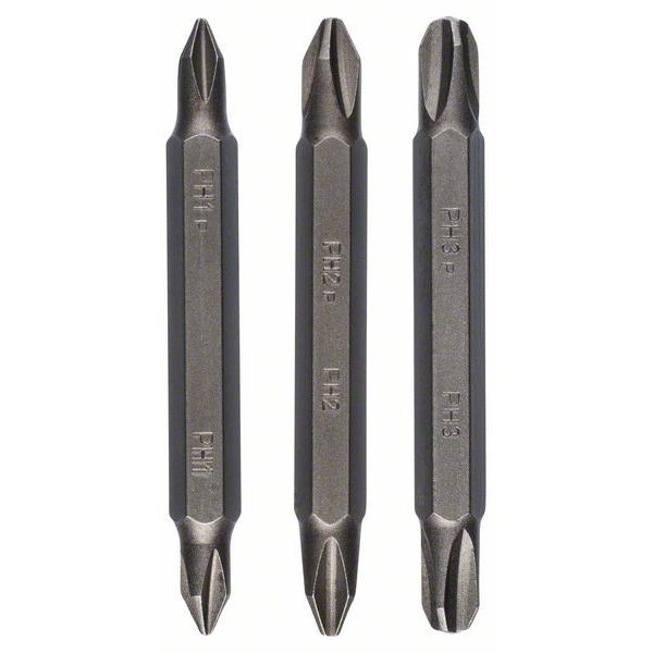 Vendbar bits Bosch 2609255961; PH1-PH1; PH2-PH2; PH3-PH3; 1/4''; 60 mm; 3 stk
