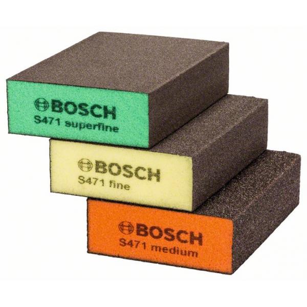 Poleringssvamp Bosch 2609256F16; 97x69x26 mm; 3 stk
