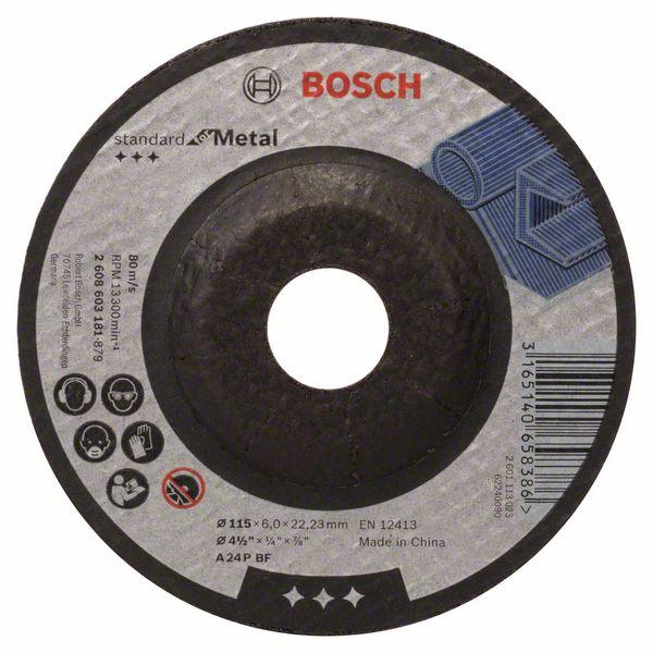 Slipeskive Bosch Standard for Metal 2608603181; 115x22,23 mm