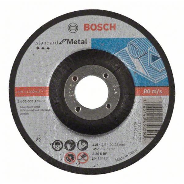 Abrasiv kappeskive Bosch Standard for Metal 2608603160; 125x22,23 mm