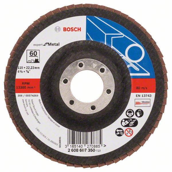 Lamellrondeller Bosch Expert for Metal 2608607350; 115x22,23 mm; K60