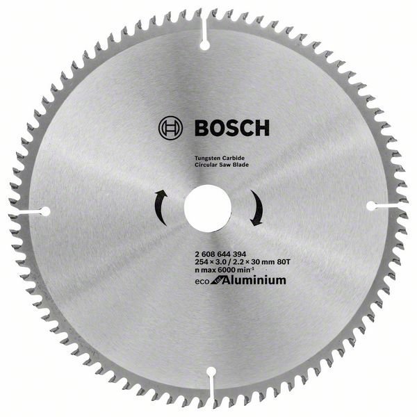 Kappeskive Bosch Eco for Aluminium 2608644395; 254x30 mm; Z96