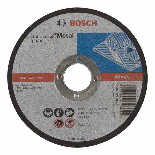 Abrasiv kappeskive Bosch Standard for Metal 2608603164; 115x22,23 mm
