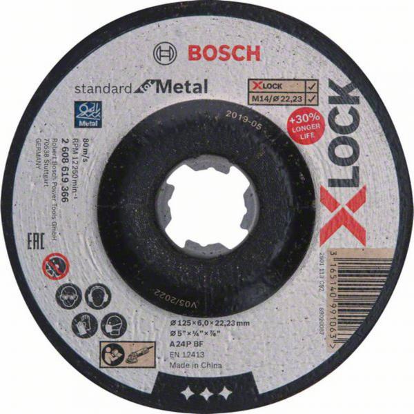 Slipeskive Bosch 2608619366; 125x22,23 mm; X-Lock