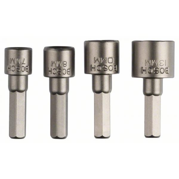 Hylsenøkkelsett Bosch 2609255904; 1/4''; 4 stk