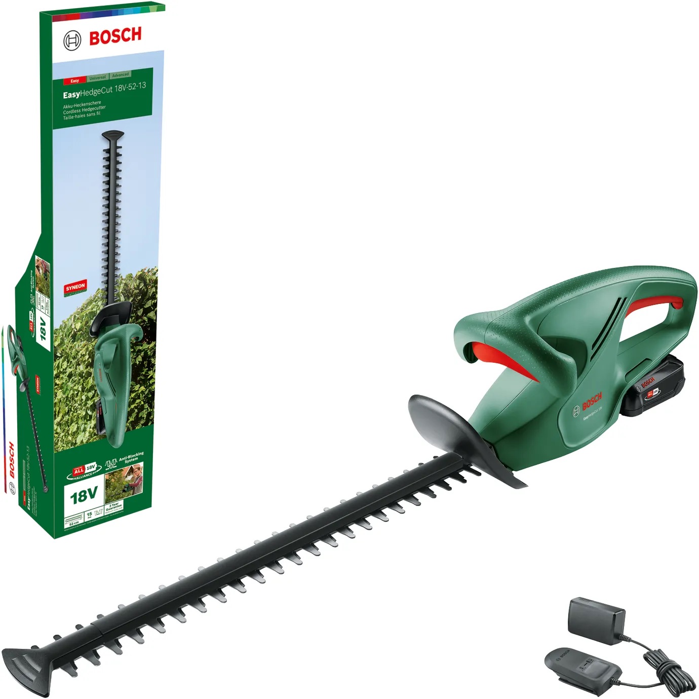 Busksaks Bosch EasyHedgeCut 18V-52-13; 18 V; 52 cm; 1x2,0 Ah batt.