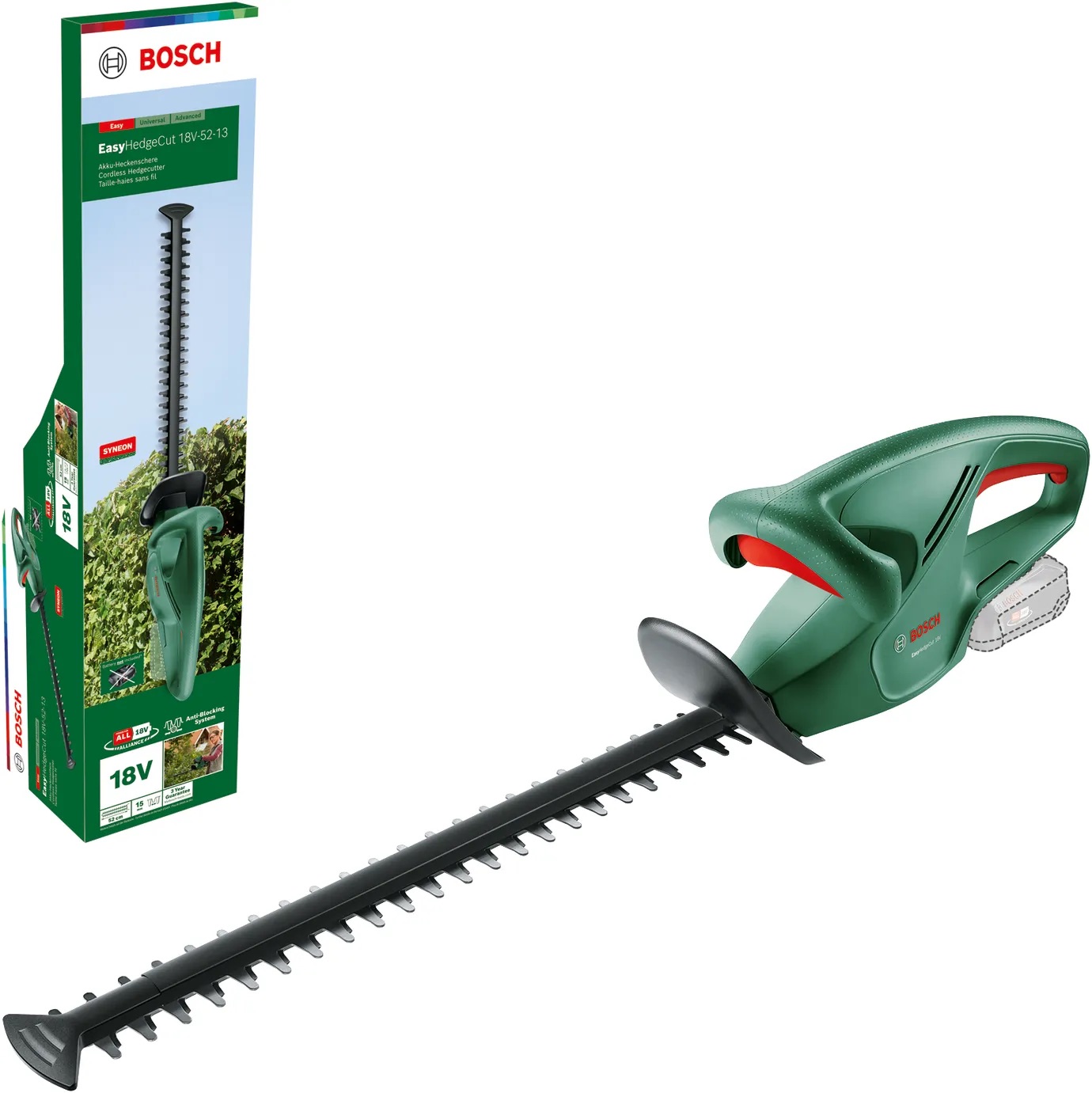 Busksaks Bosch EasyHedgeCut 18V-52-13 solo; 18 V; 52 cm (uten batteri og lader)