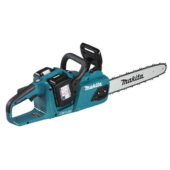 Motorsag Makita DUC355PT2; 2x18 V; 2x5,0 Ah batteri.; 35 cm sverd