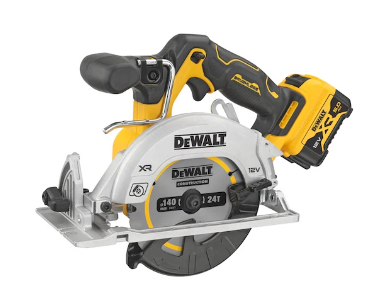 Batteridrevet sirkelsag DeWalt DCS512P2-QW; 12 V; 2x5,0 Ah batt.