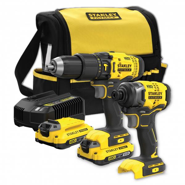 Verktøysett Stanley SFMCK465D2S-QW (SFMCD711+SFMCF800); 18 V; 2x2,0 Ah batt.