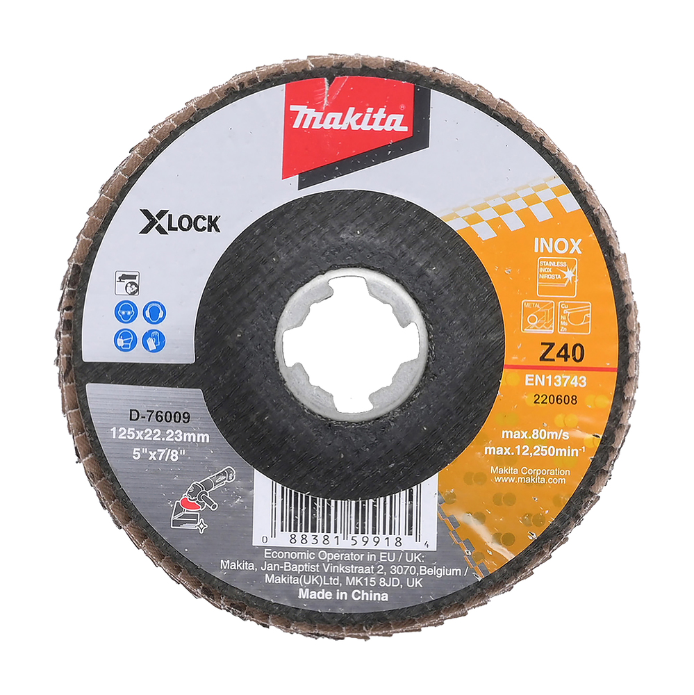 Lamellrondeller Makita D-76009; X-Lock; 125 mm; K40