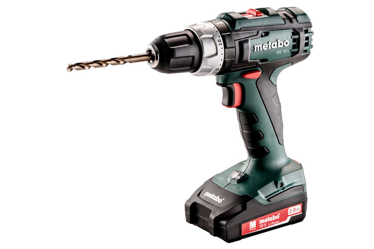 Skrutrekker/bor Metabo BS 18 L; 18 V; 2x2,0 Ah batt.