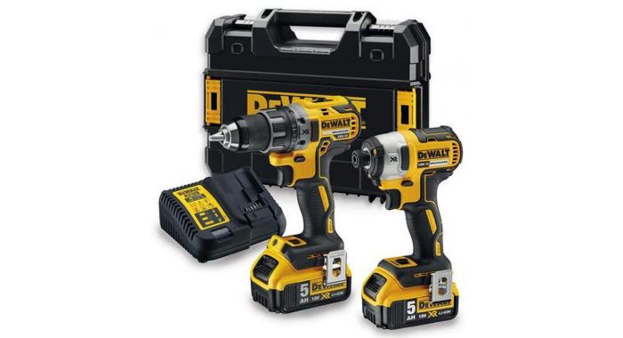 Verktøysett DeWalt DCK268P2T&nbsp;(DCD791 + DCF887); 18 V; 2x5,0 Ah batt.