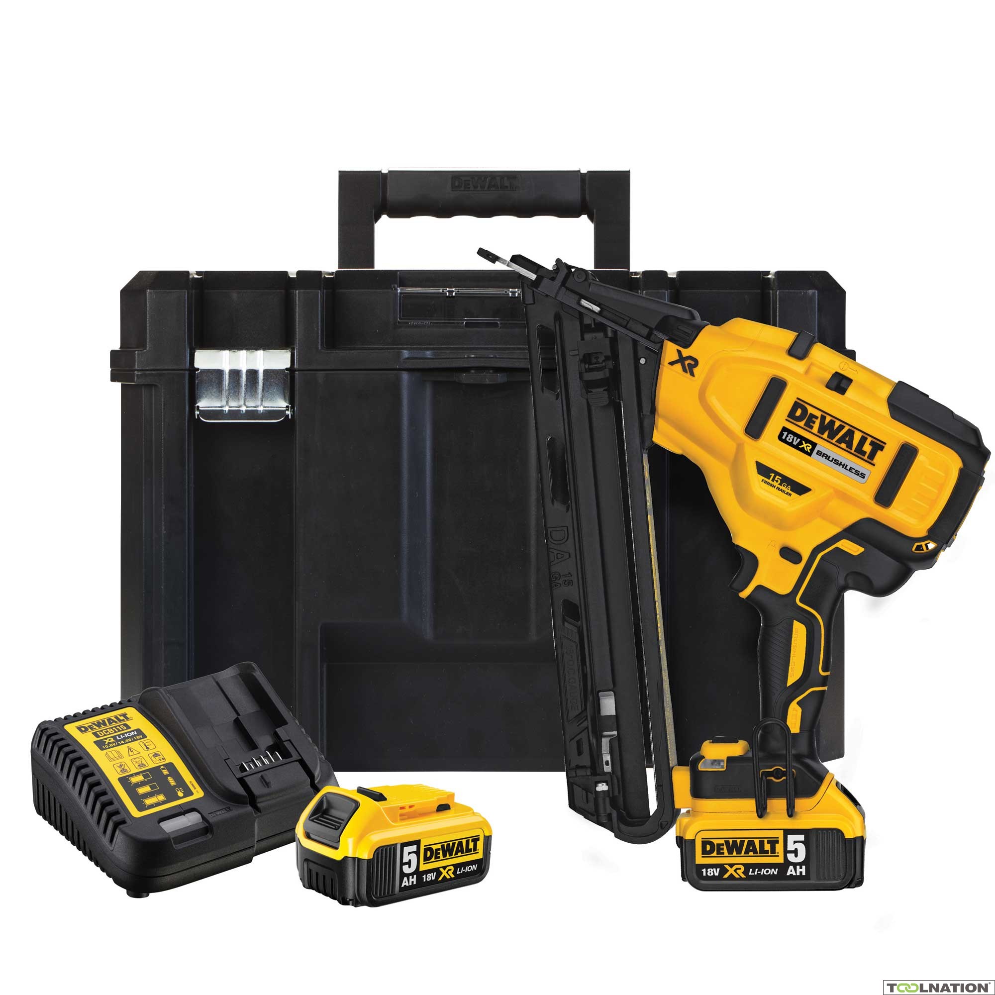 Batteridrevet spikerpistol for byggeplasser DeWalt DCN650P2; 18 V; 2x5,0 Ah batt.