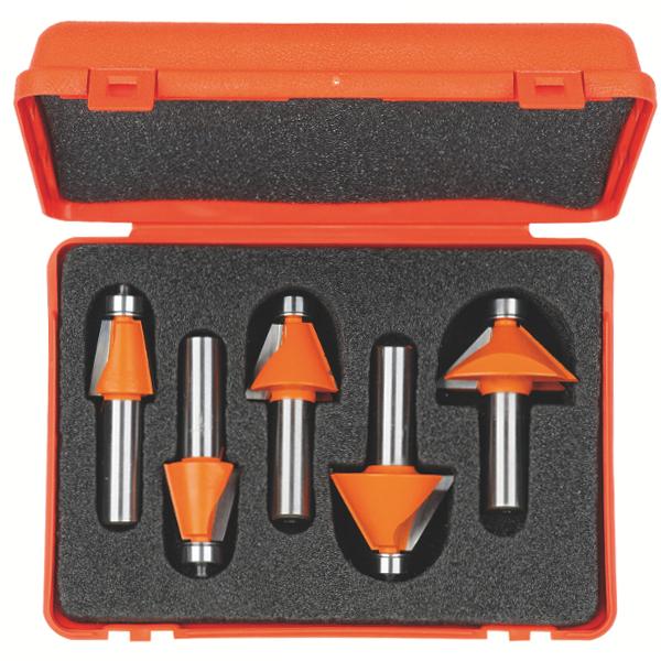 Freseborsett CMT chamfer; 1/2'' (12,7 mm); 5 deler