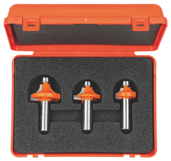 Freseborsett CMY roundover; 1/2'' (12,7 mm); 3 deler