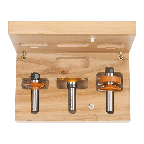 Freseborsett CMT for glas panel; 1/2'' (12,7 mm); 3 deler