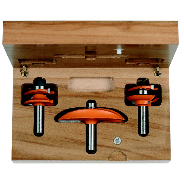 Freseborsett CMT for kitchen; 12 mm; profile A+A2; 3 deler