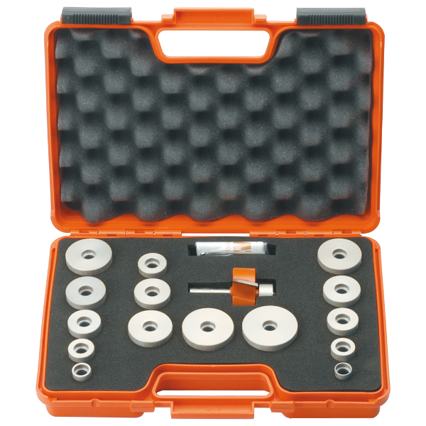 Freseborsett CMT grand rabbet; 12 mm; 17 deler
