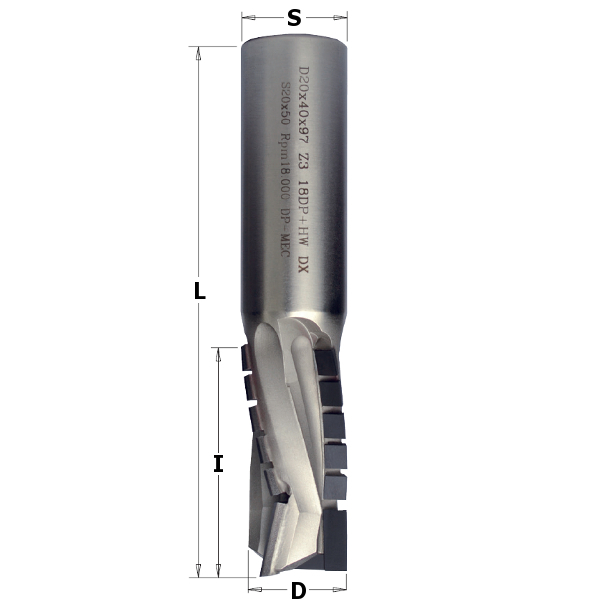 Kutter fresemaskin CMT; S=25 mm; D=22 mm