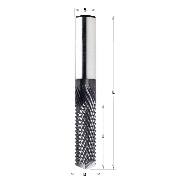 SOLID CARBIDE BIT FOR COMPOSITE D=6x19x50 RH (DRILL POINT)