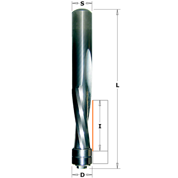Kutter fresemaskin CMT; S=1/4''; D=1/4''; med kulelager