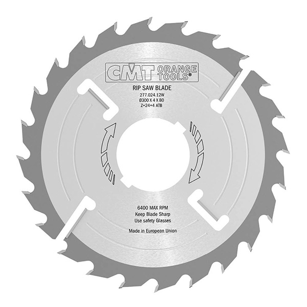 Sagblad for tre CMT 277; 300x4x80; Z24; 18°