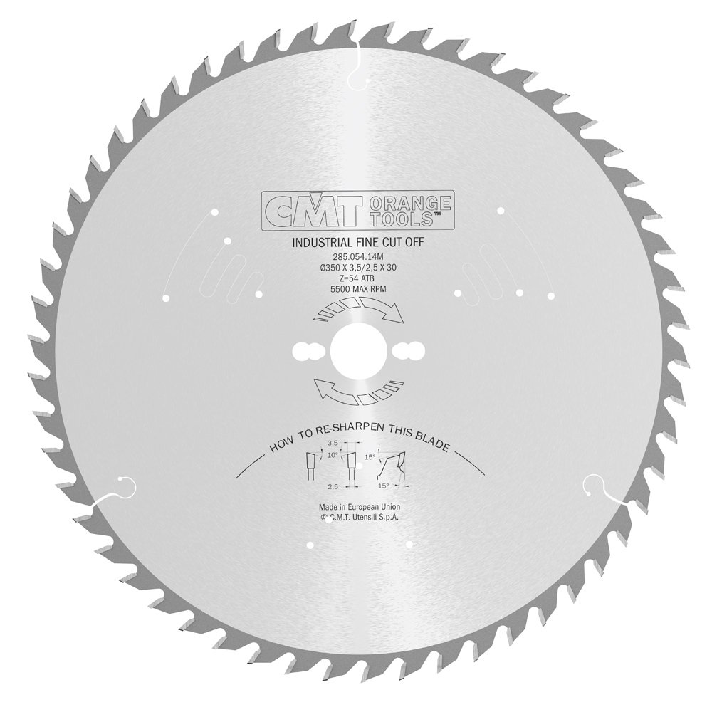Sagblad for tre CMT 285; 350x3.5x30; Z54; 15°