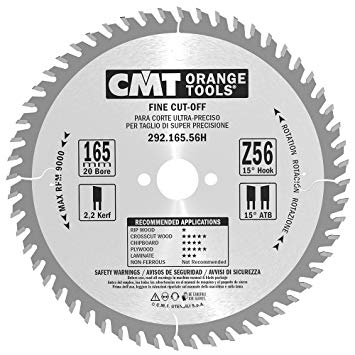 Sagblad for tre CMT 292; 165x2,2x20,0 mm; Z56; 10°