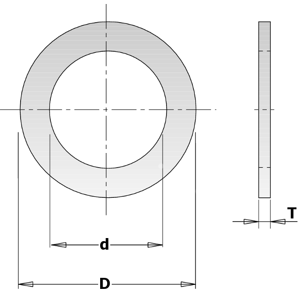 Reduksjonsring CMT 299.216.00; 1,4x15,87x25,4 mm