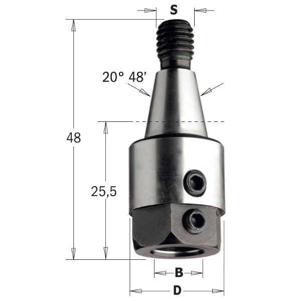 Adapter CMT 304.080.01; M8/20° 48’