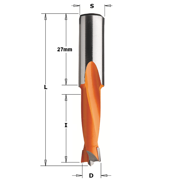 Bor for tre CMT; S=10x27 mm; D=6x57,5 mm