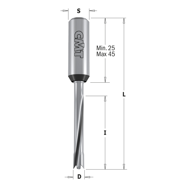 Bor for tre CMT 311.080.71; D=8 mm; RH