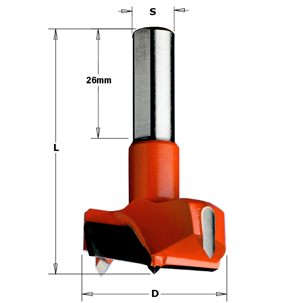 Forstner kvistbor CMT; S=10 mm; D=17 mm