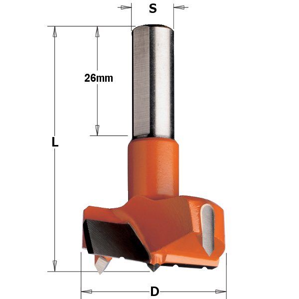 Forstner kvistbor CMT; S=10 mm; D=40 mm