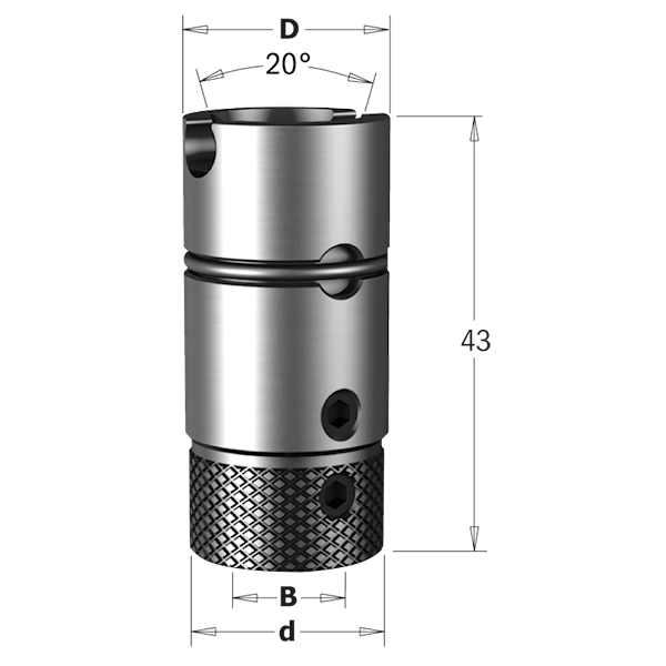 Borholder CMT 360.201.00; D=20 mm,  RH-LH