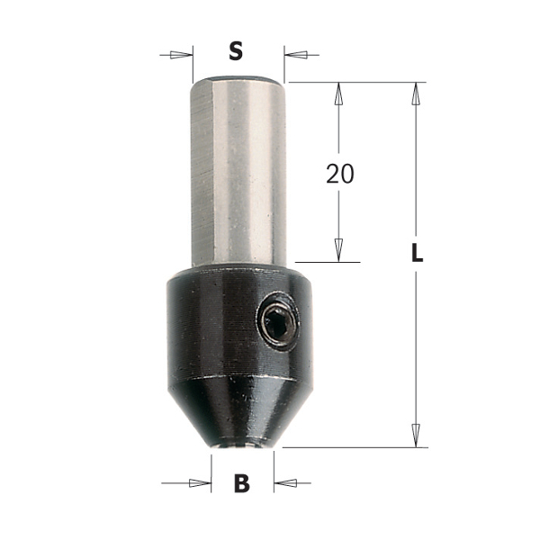 Adapter CMT 364.050.00; D=5 mm; S=10X20 mm; L=38 mm