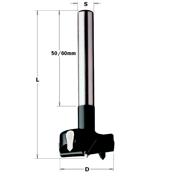 Forstner kvistbor CMT; S=10 mm; D=23 mm