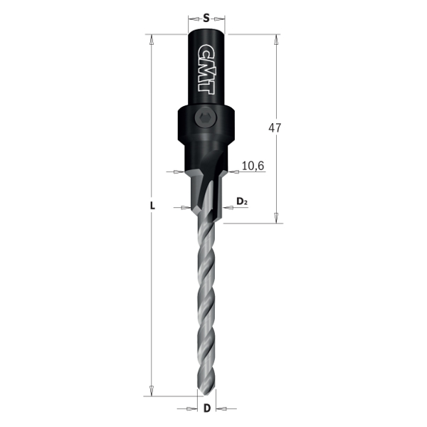 Bor for tre CMT 515.042.31; 4,2 mm;  høyre