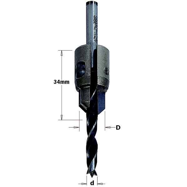 Konisk freser CMT 521.001.11; D=11~15 mm