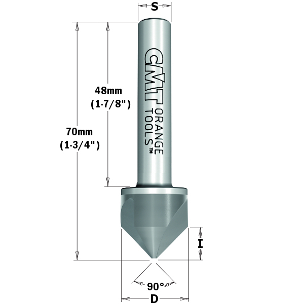 Konisk freser CMT 521.002.11; D=19,5 mm