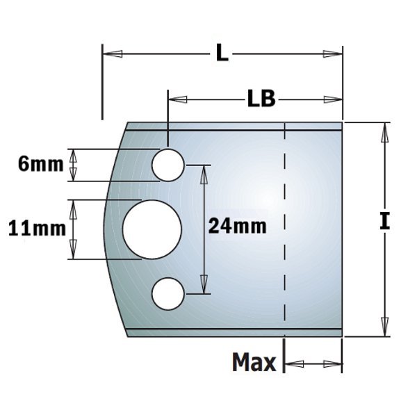 Profilkniver for skjærehoder CMT; 690.193H; 2 stk
