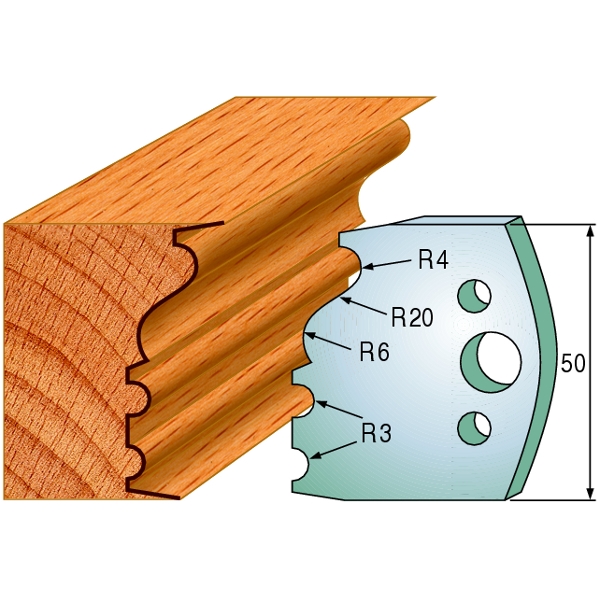 Begrensere for profilkniver CMT 691.513; 2 stk