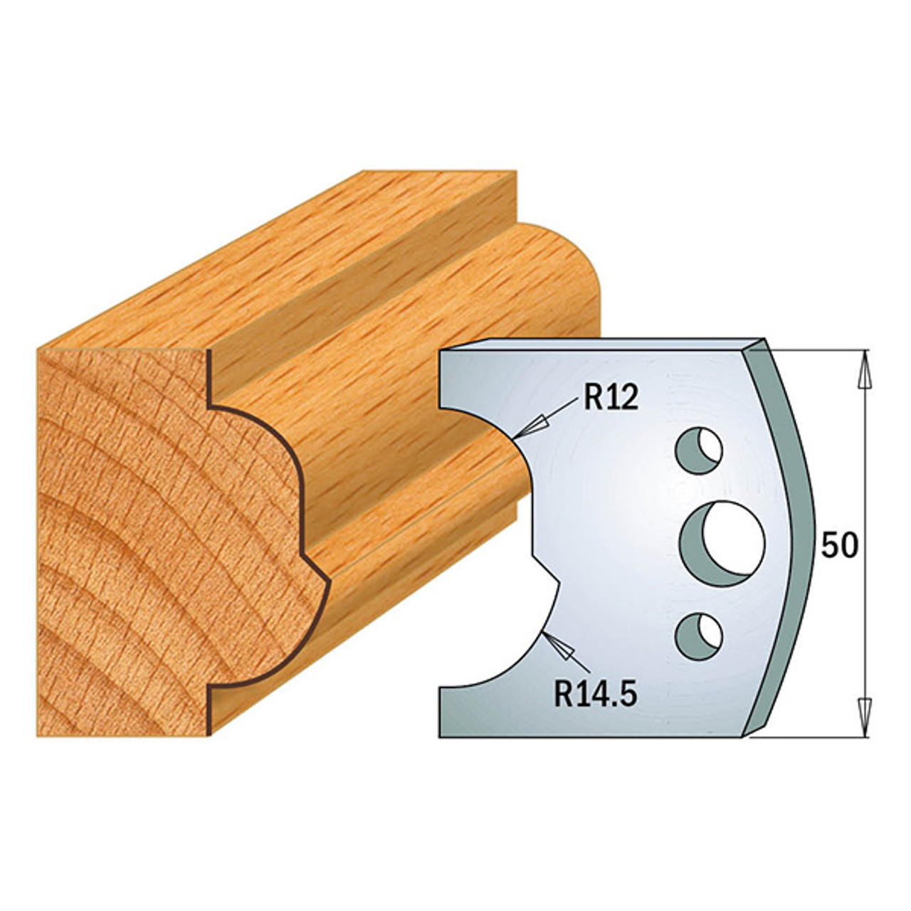 Begrensere for profilkniver CMT 691.519; 2 stk