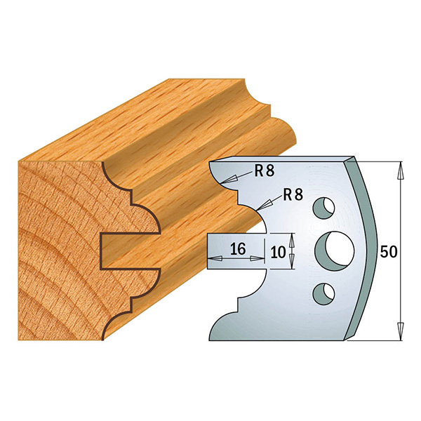 Begrensere for profilkniver CMT 691.522; 2 stk