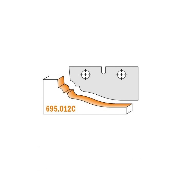 Profilkniver for skjærehoder CMT 695.012C; 2 stk