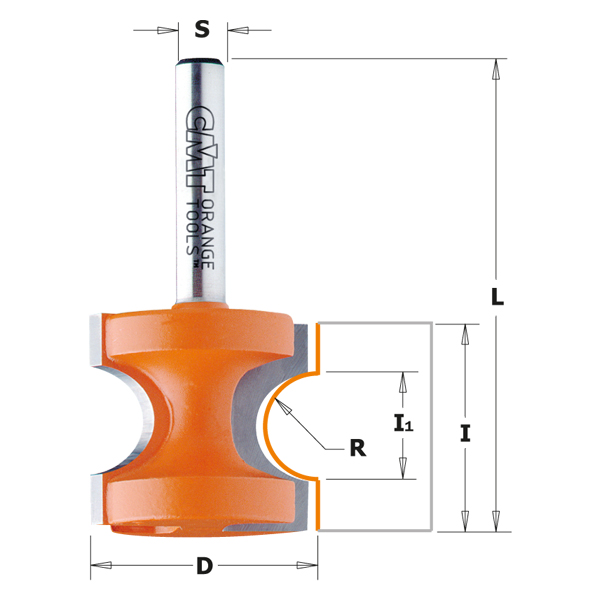 Avrundingsfres CMT; S=6 mm; D=22,2 mm