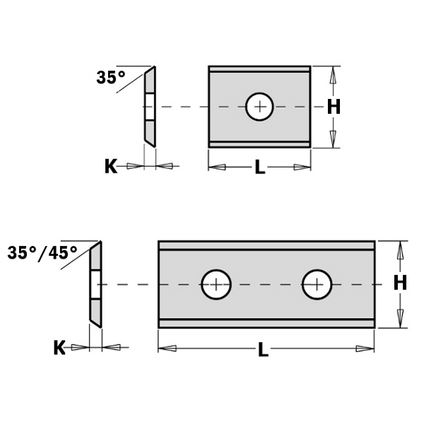 Høvelkniv CMT 790.315.00;  31,5X9X1,5 mm